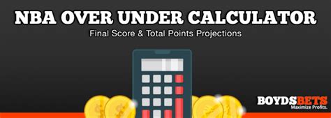 NBA Over Under Calculator .